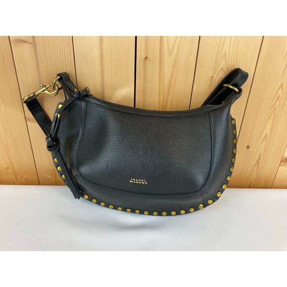Isabel Marant Oskan Moon Shoulder Bag- Black, about 12 x 7.5 " - Picture 1 of 6